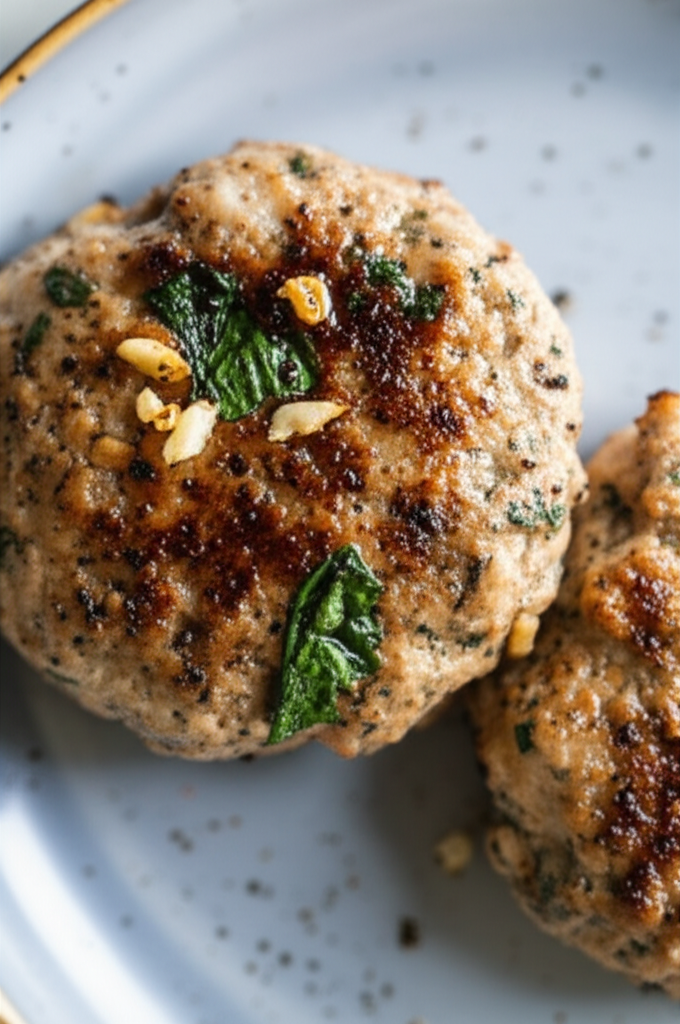 Basil Garlic Pork Burgers image