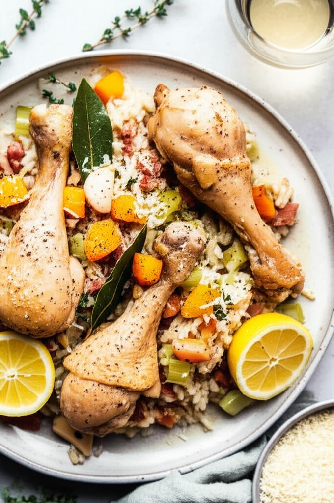 A Bit Of Chicken Lemon Squash Leek Rice image