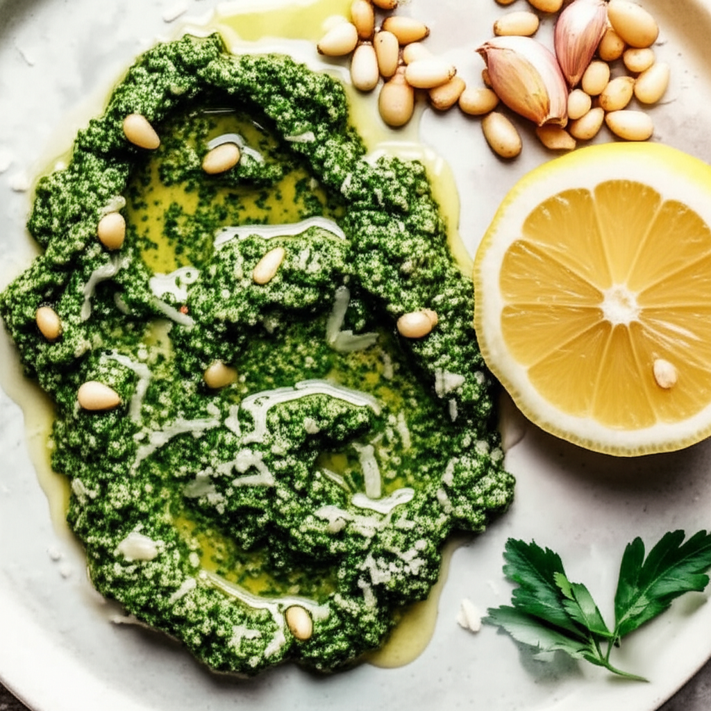 Basil And Roasted Garlic Pesto image