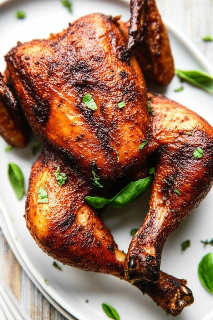 Basil And Wine Infused Smoked Chicken image