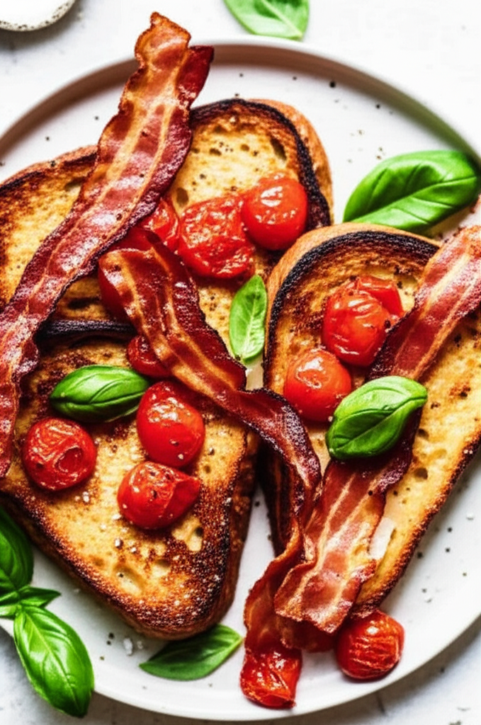 Basil Bacon Tomato French Toast image