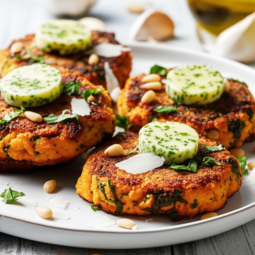 Basil Butter Sweet Potato Patties image