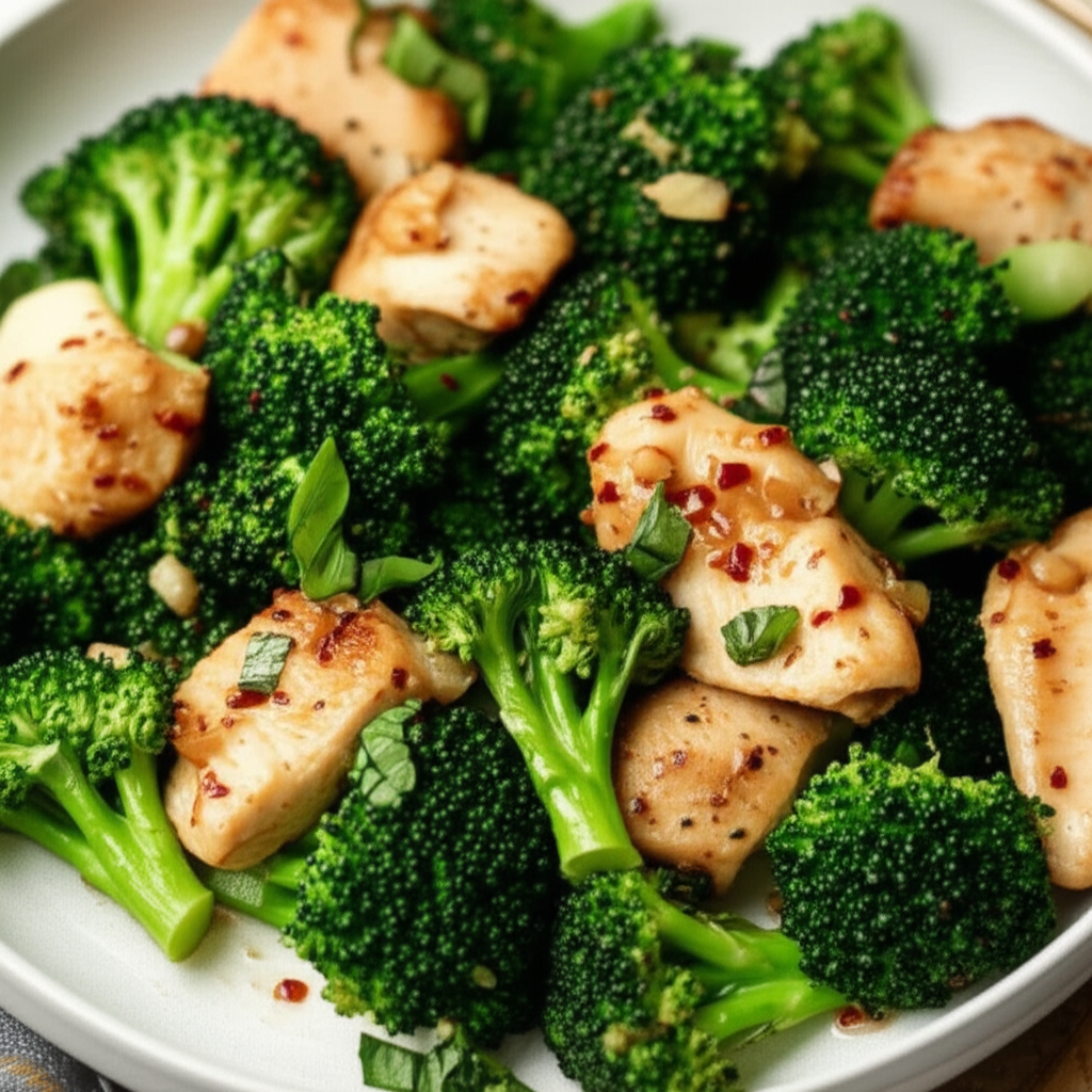 Basil Chicken With Broccoli image
