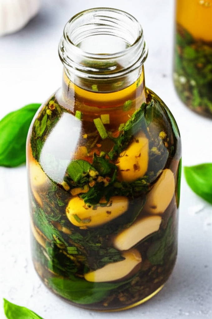 Basil Garlic Vinegar image