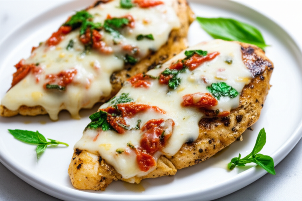 Basil Grilled Chicken With Tomato Basil Butter image