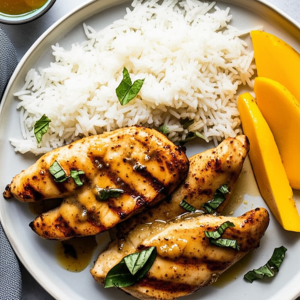 Basil Lime Honey Ginger Grilled Chicken image