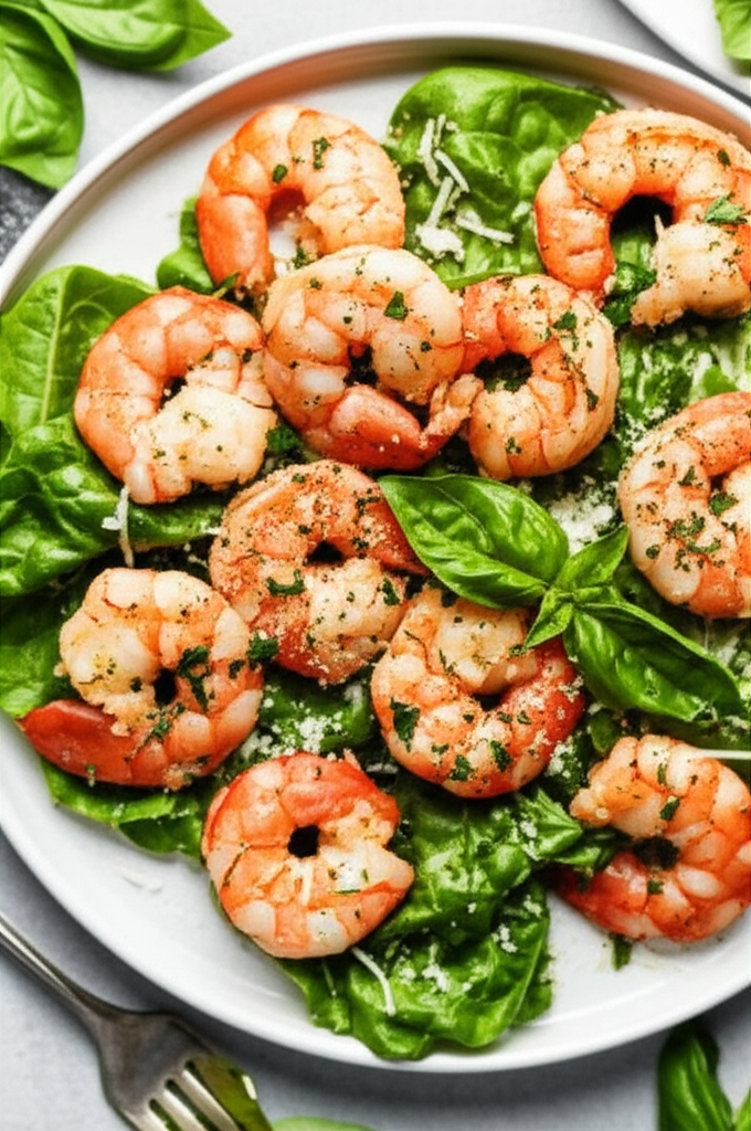 Basil Parmesan Shrimp image