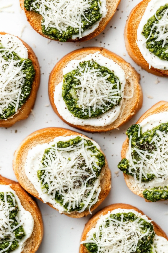 Basil Pesto Bread Rounds image