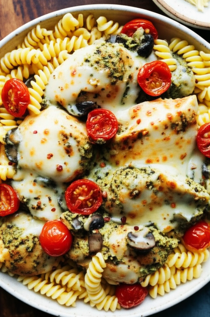 Basil Pesto Chicken Casserole image
