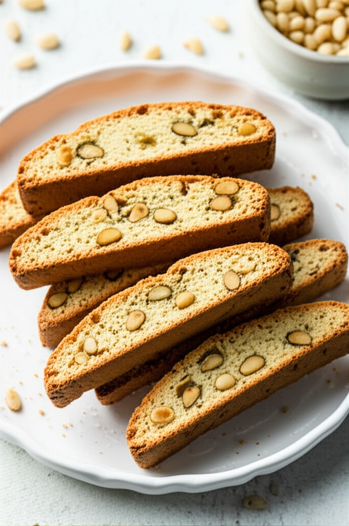 Basil Pine Nut Biscotti image