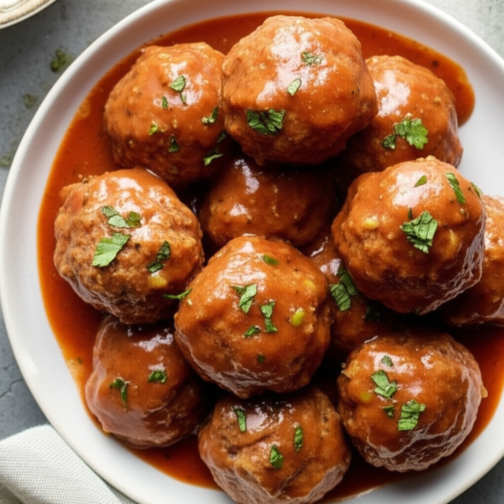 Basil Sour Cream Meatballs image