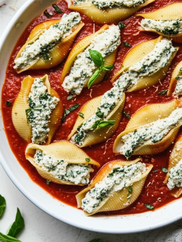 Basil Stuffed Shells image