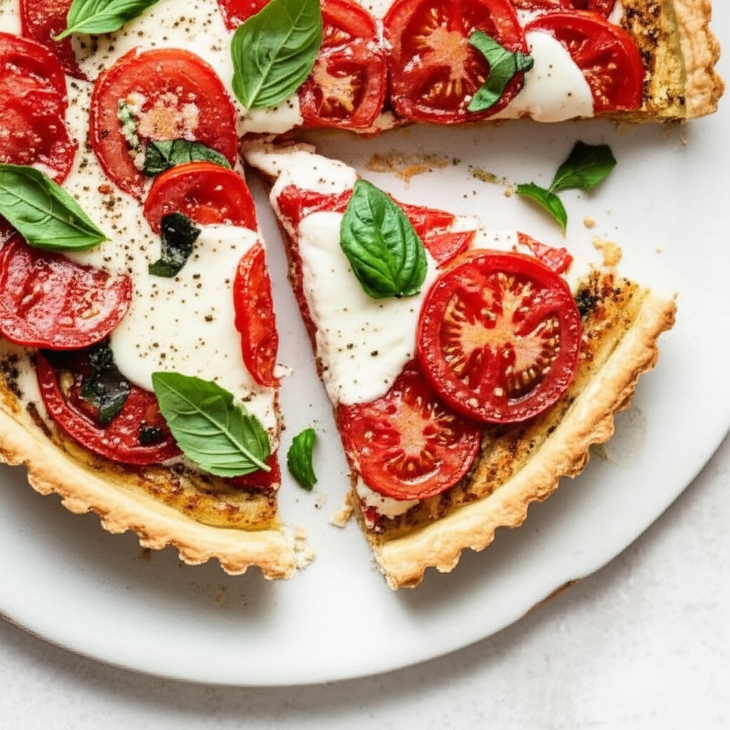Basil Tomato Tart image