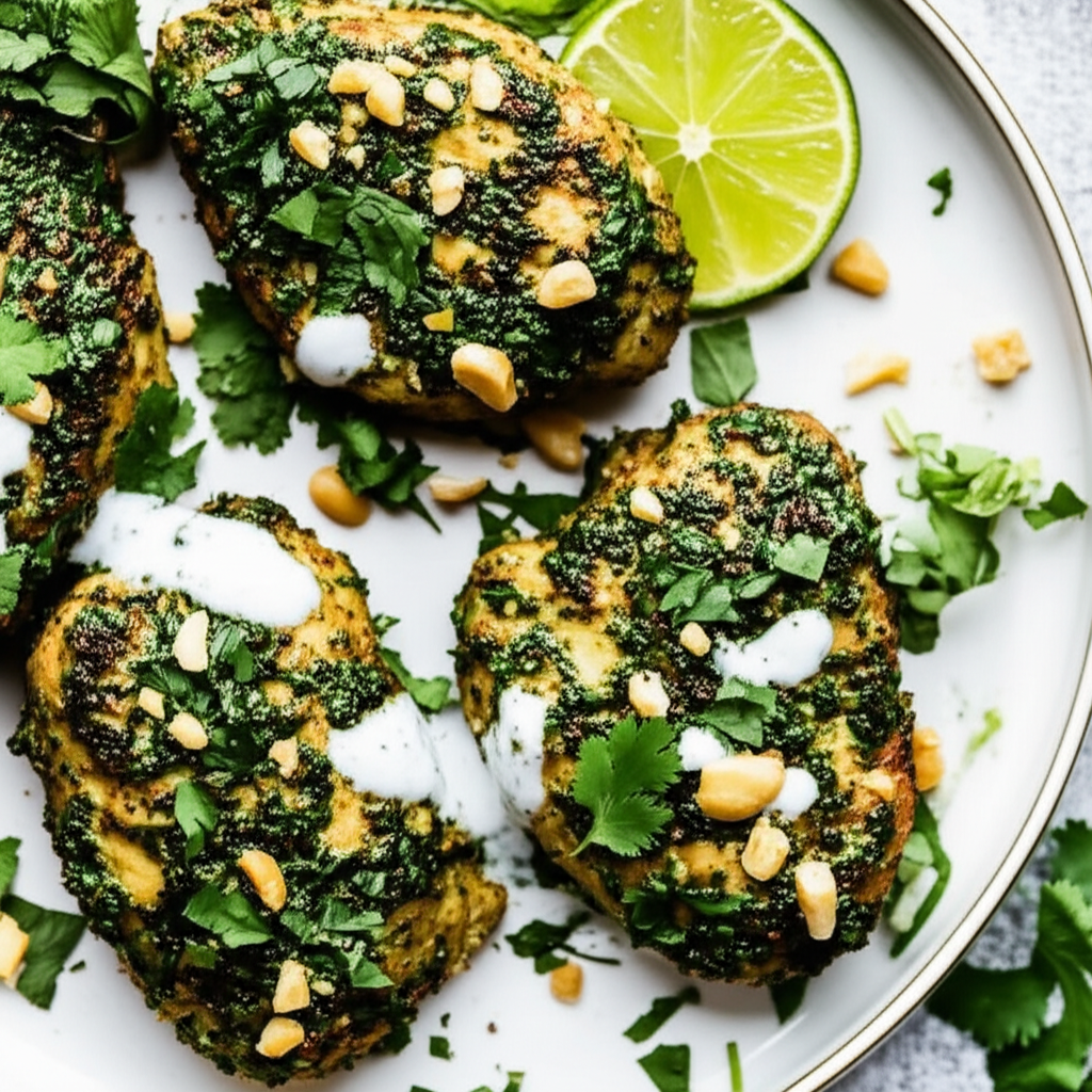 Basil Cilantro And Macadamia Nut Chicken image