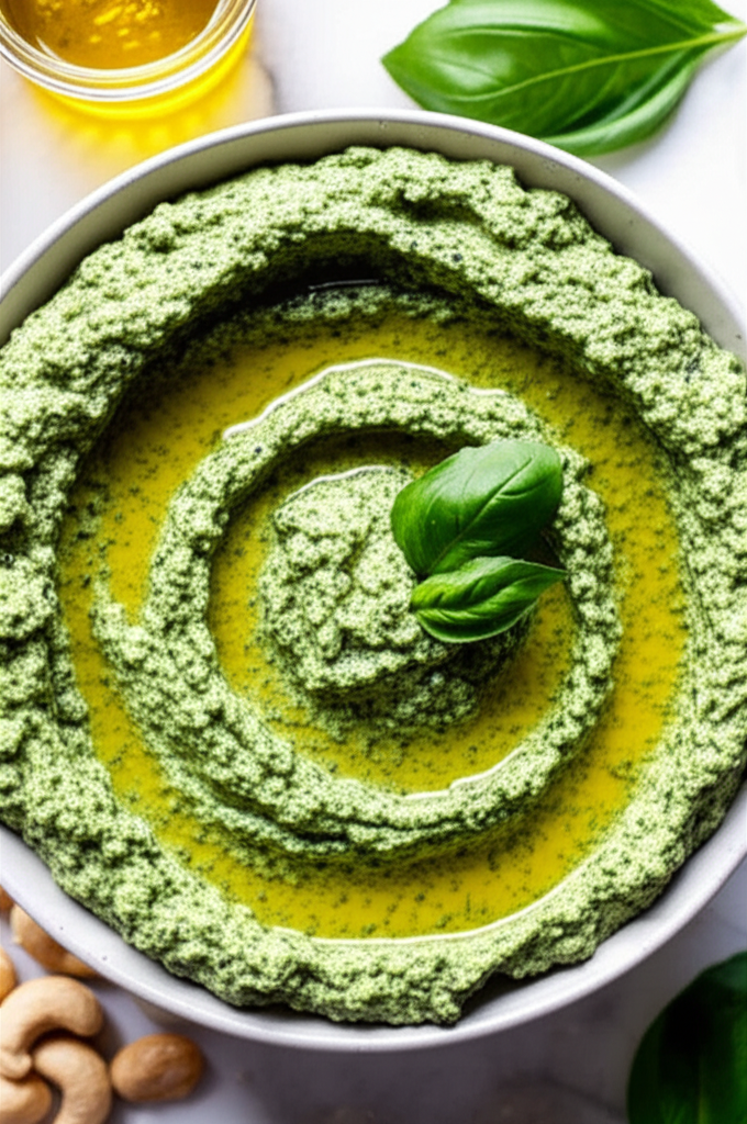 Basil Parmesan And Cashew Dip image