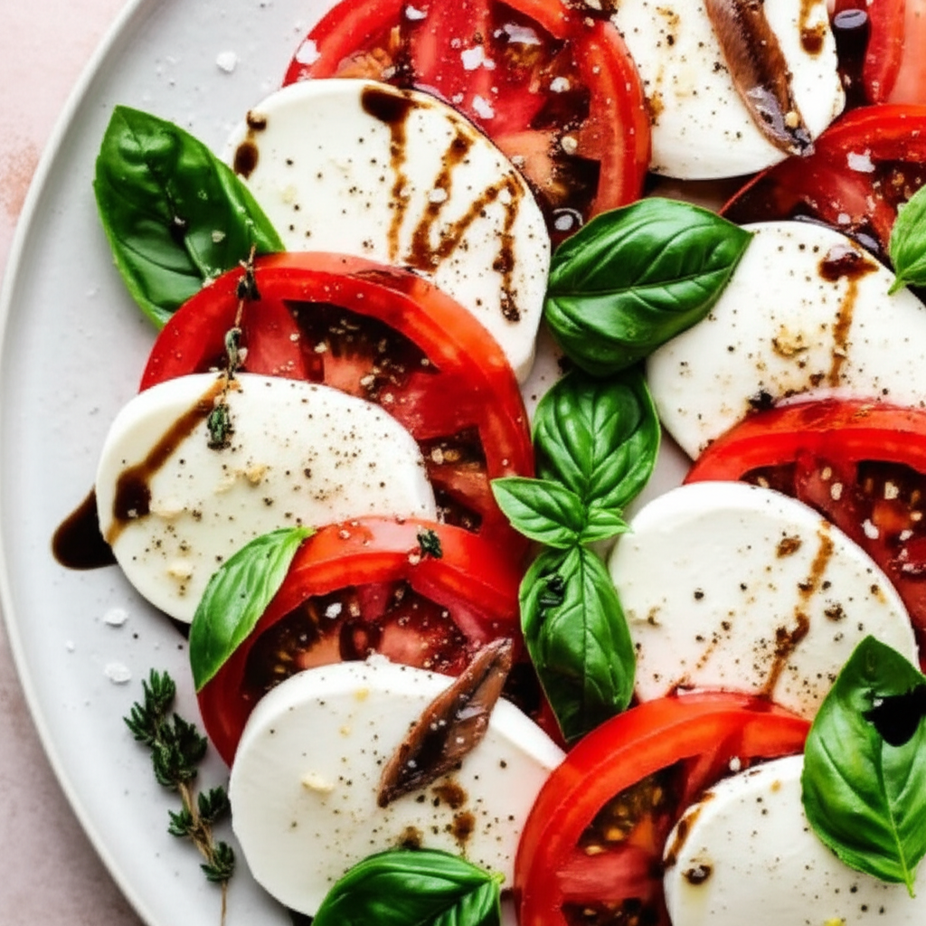 Basil Tomato Mozzarella Cheese image