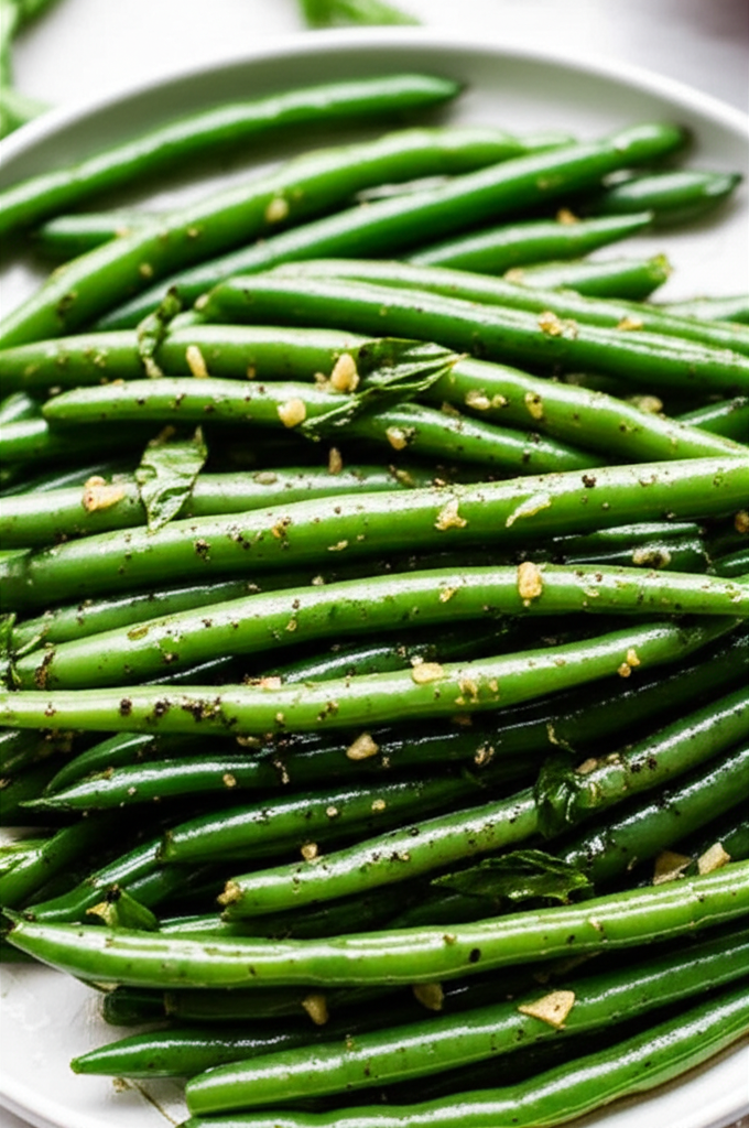 Basil Garlic Green Beans image