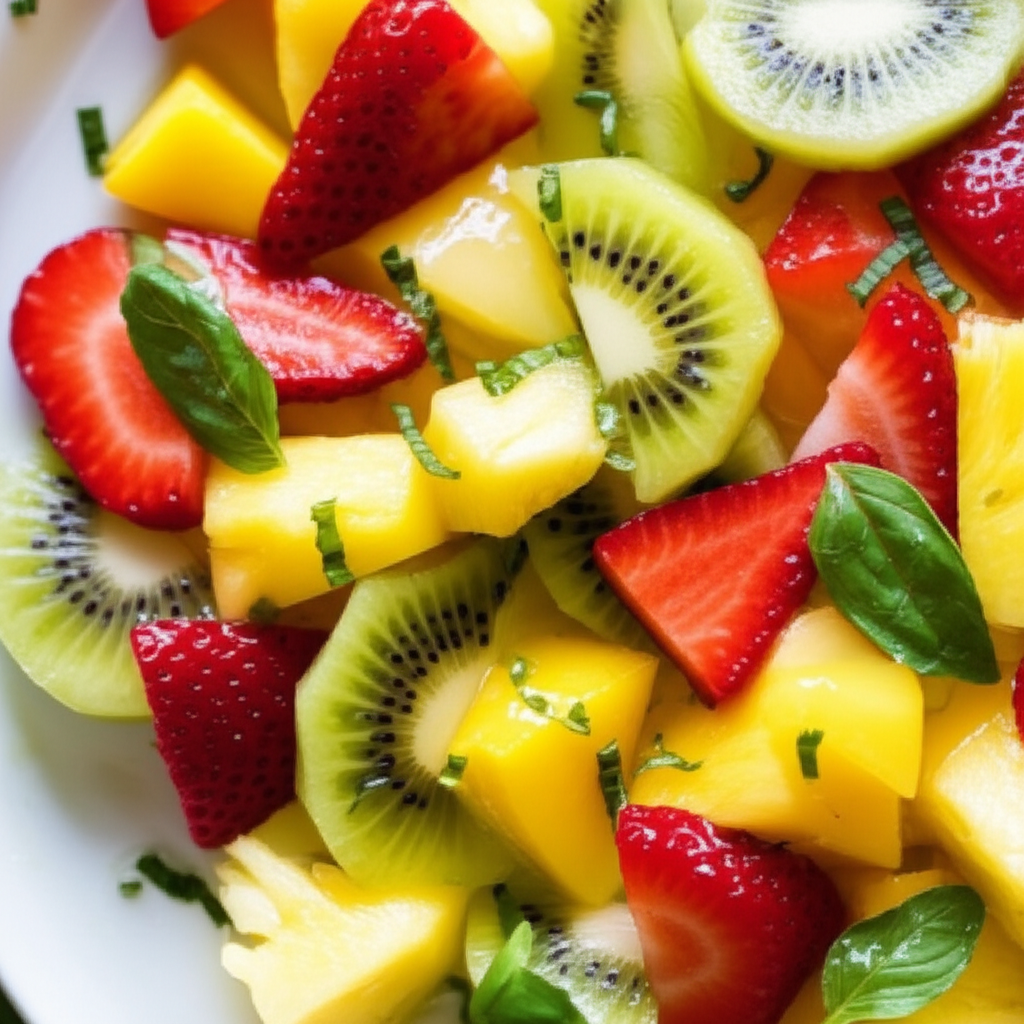 Basil Lime Fruit Salad Cooking Light image