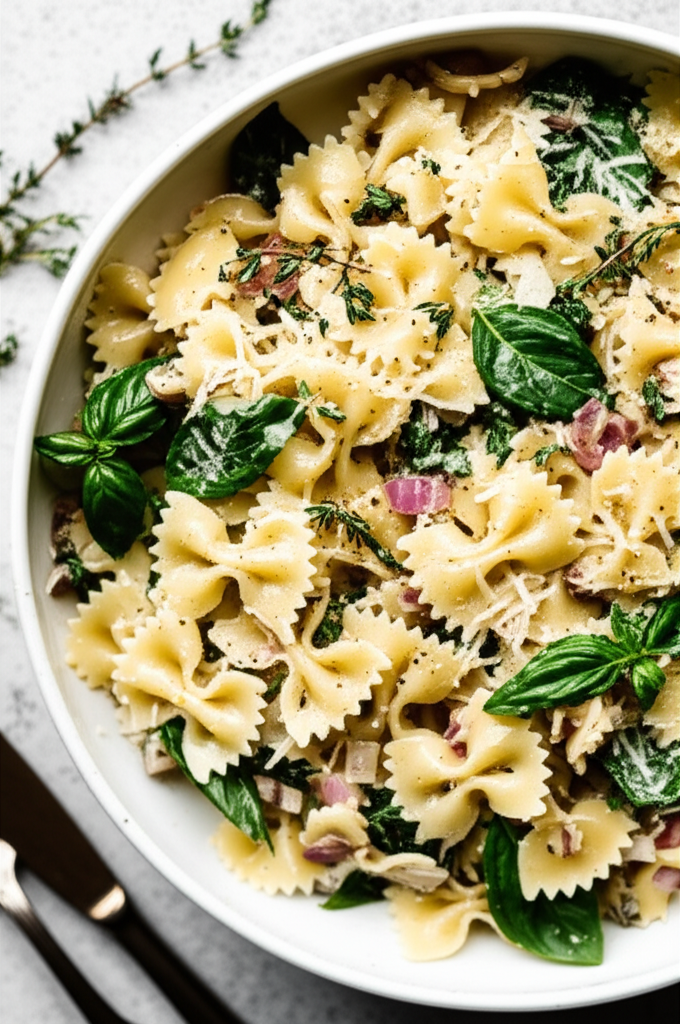 Basil Parmesan Pasta Salad image