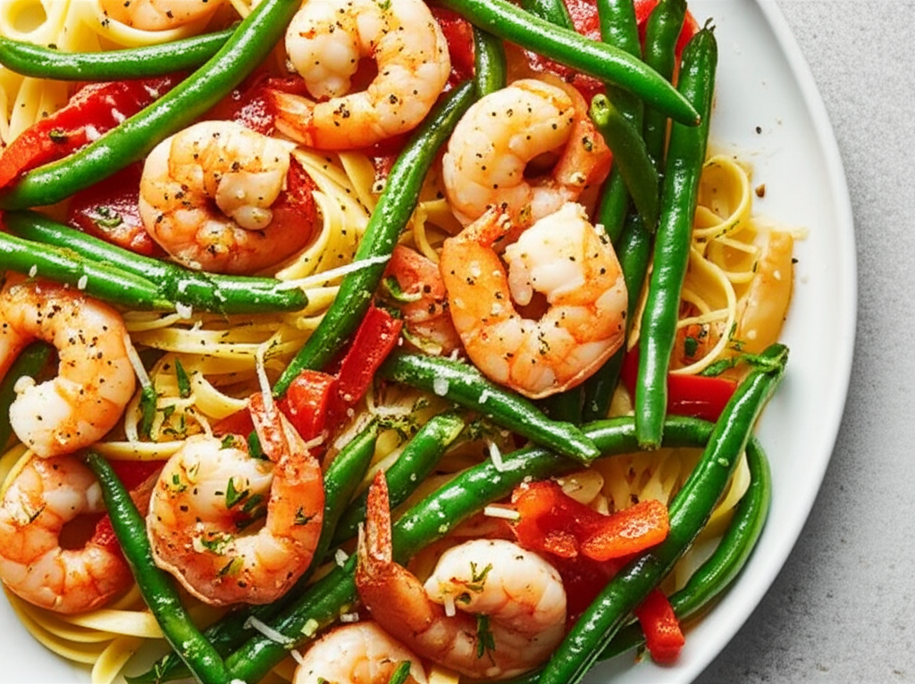 Skillet Shrimp Scampi With Fettuccine image