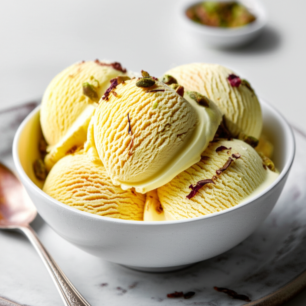 Bastani Persian Rose Water Saffron And Pistachio Ice Cream image