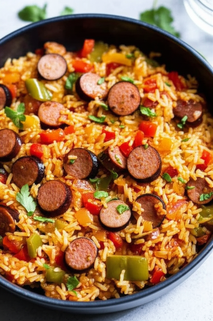 Slow Cooked Sausage Spanish Rice image