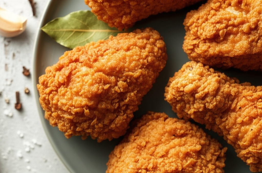 Batter Dipped Crunchy Fried Chicken image