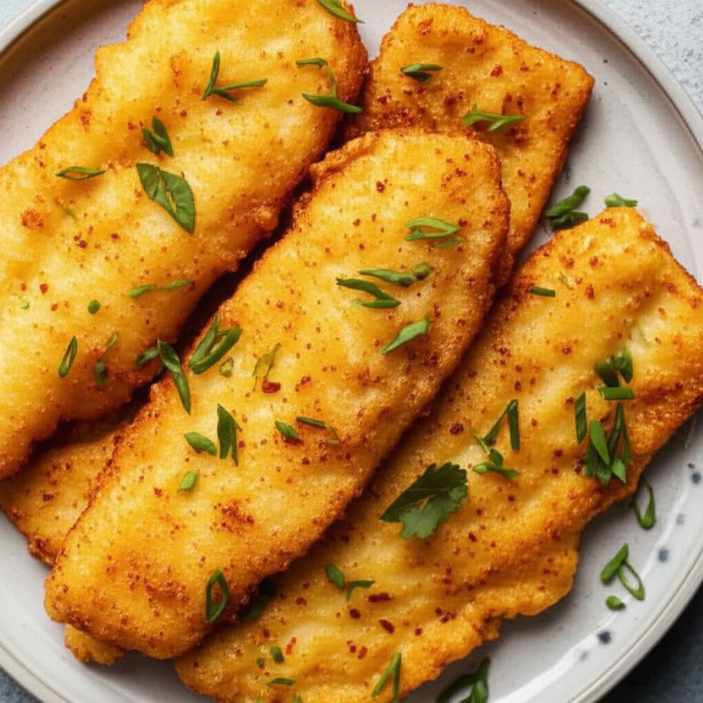 Battered Blue Hake Or Whitefish Pan Fried image