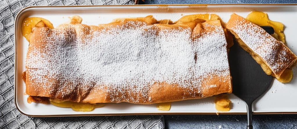 Bavarian Pulled Apple Strudel Gezogene Strudel image