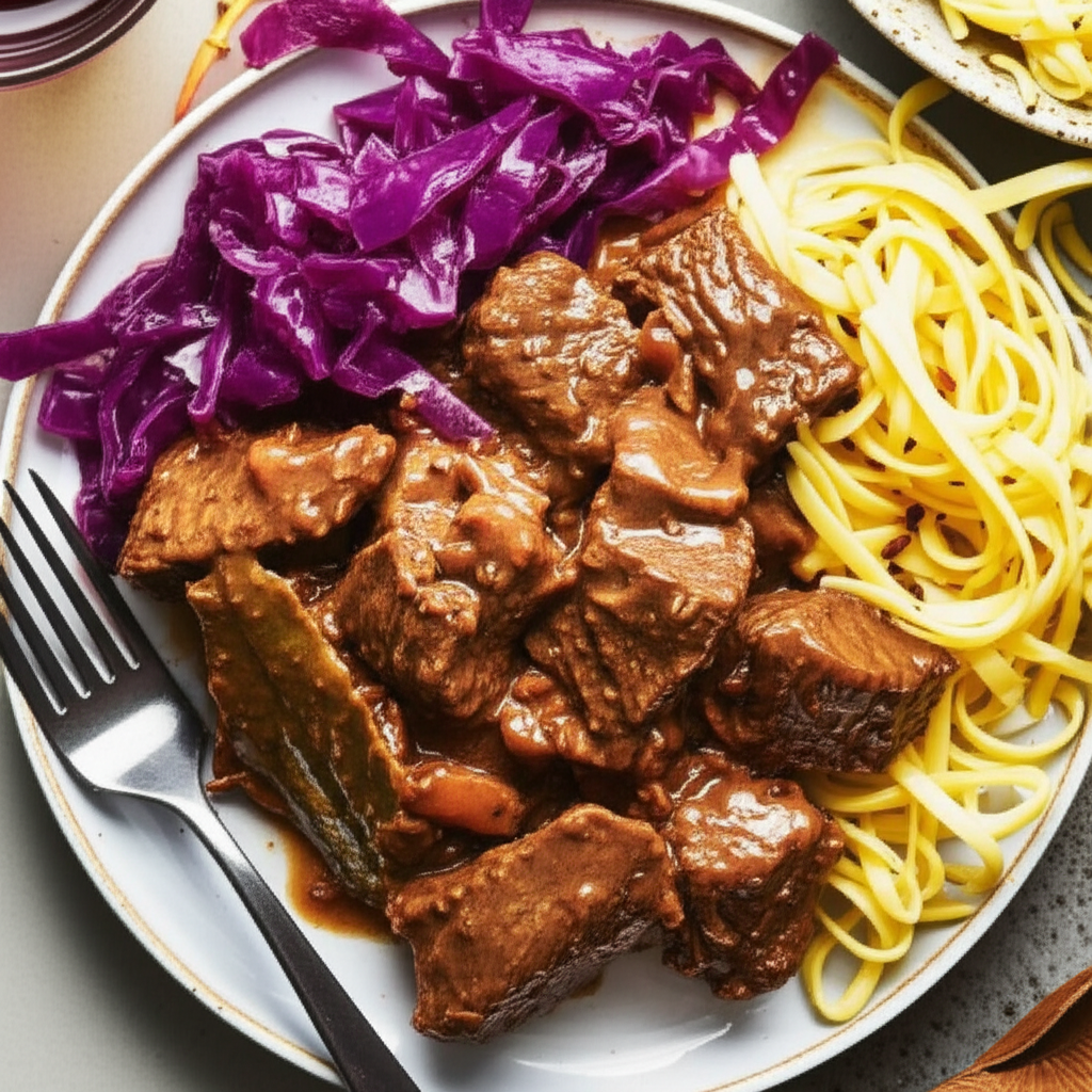 Bavarian Beef With Red Cabbage image