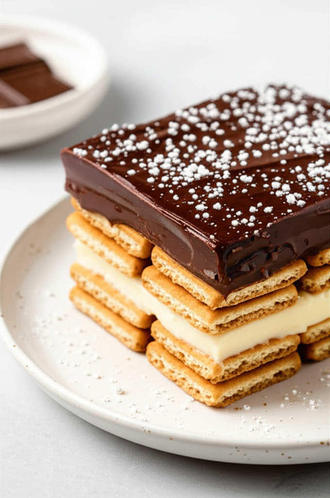A Different Chocolate Eclair Cake Dessert image