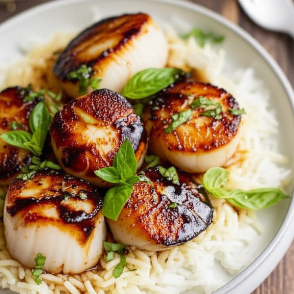 Bay Scallops With Balsamic And Basil image