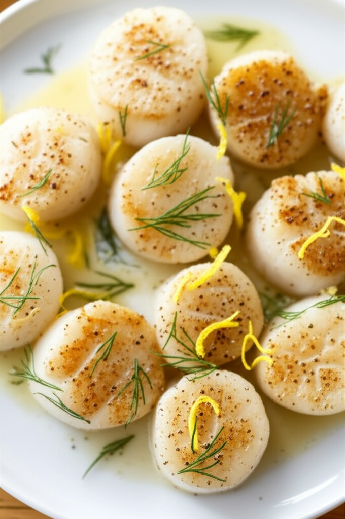 Bay Scallops With Lemon And Dill image