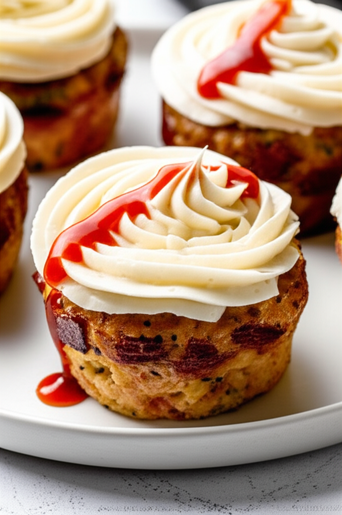 Bbq Bacon Cheddar Meatloaf Cupcake Mashed Potato Frosting image