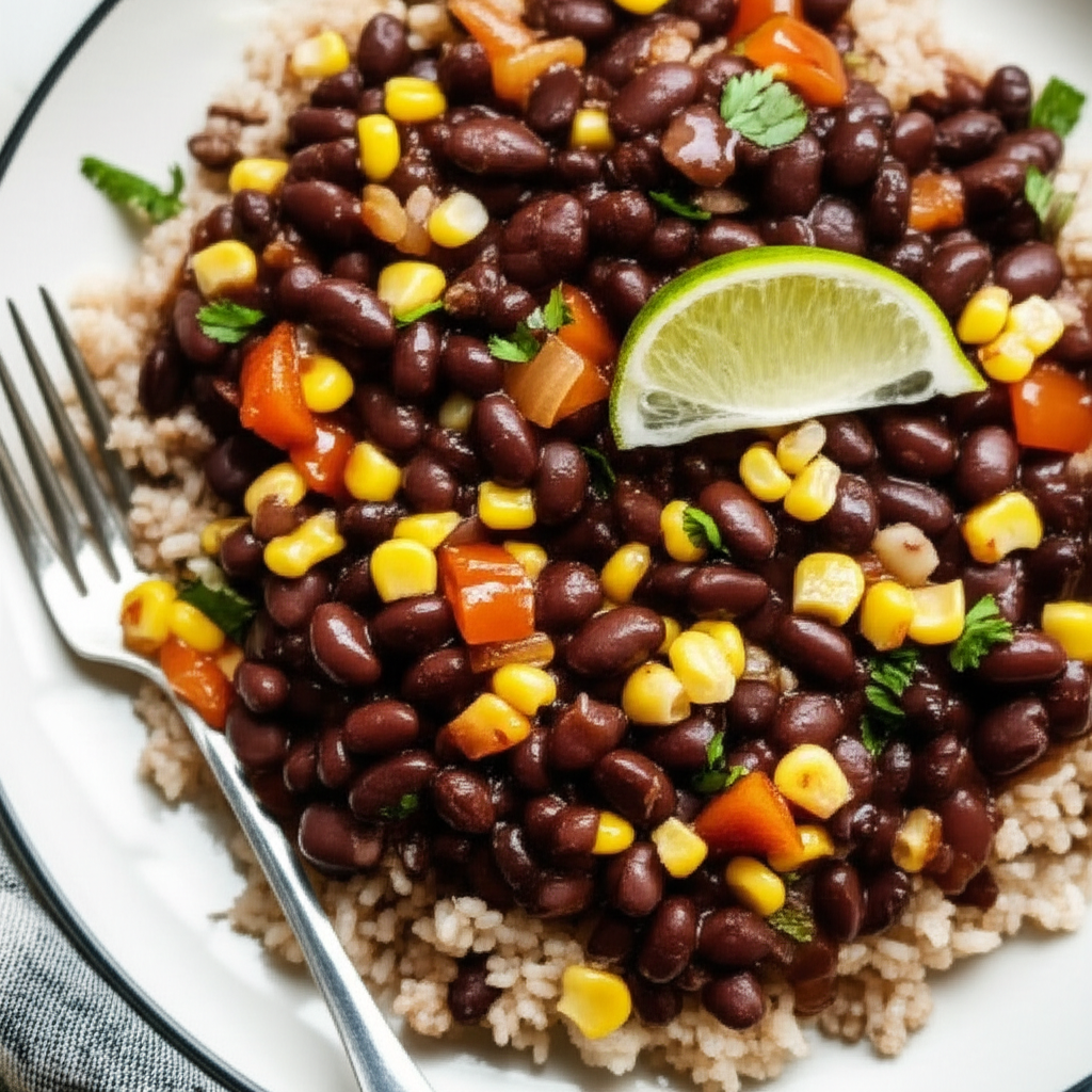 Bbq Black Beans And Rice image