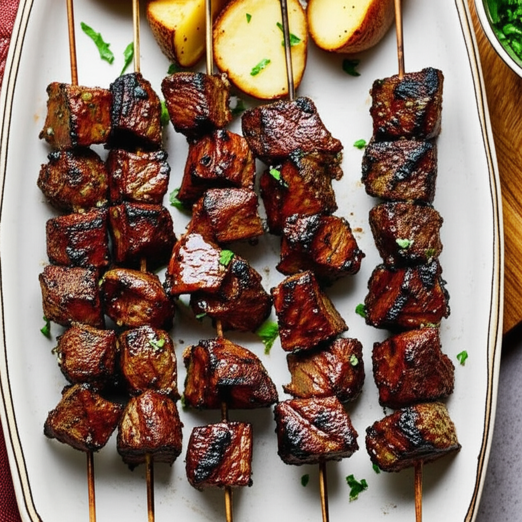 Bbq Caribbean Beef Kabobs image