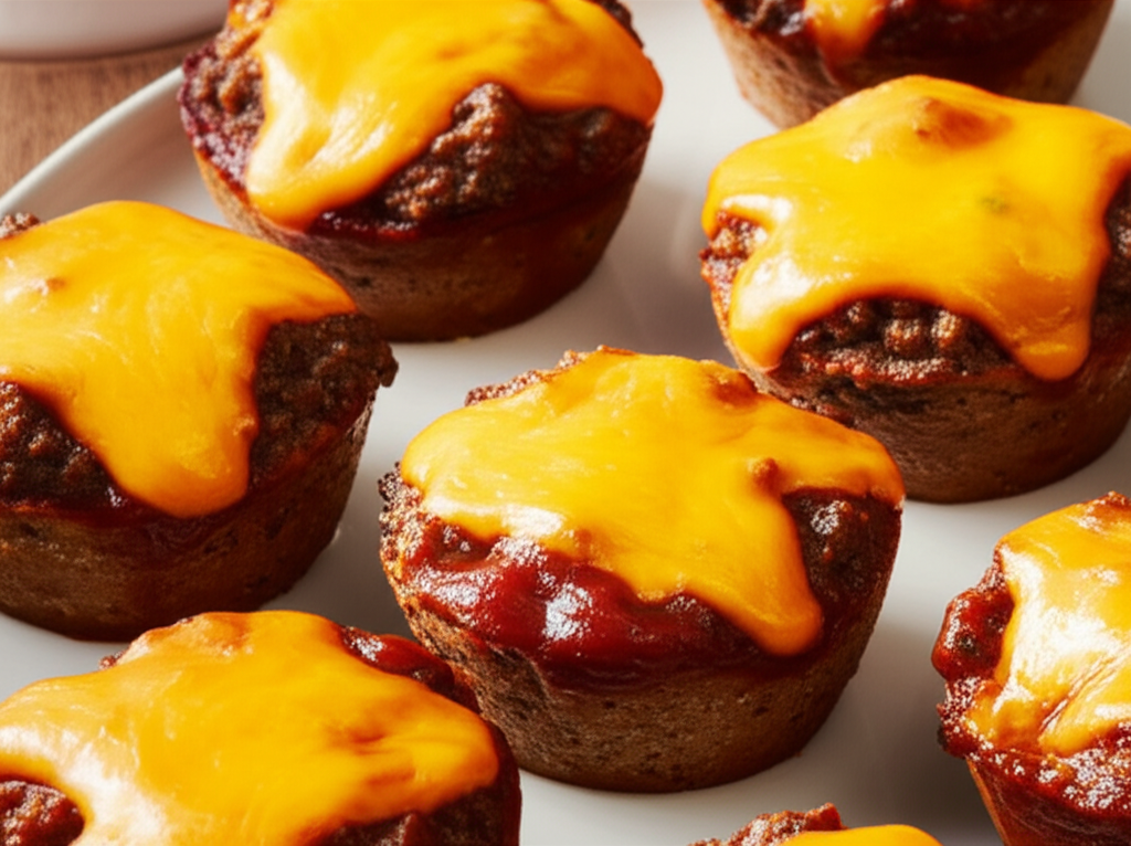 Bbq Cheddar Mini Meatloaf Muffins image