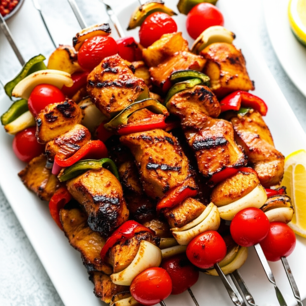 Bbq Chicken Kebabs image