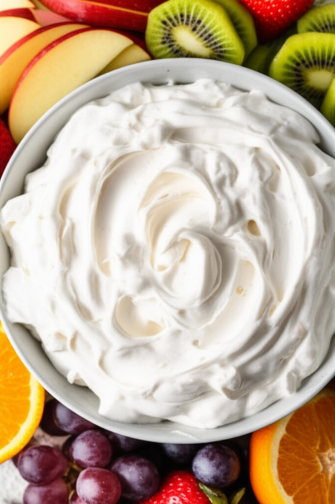 Sour Cream Cream Cheese Marshmallow Fruit Dip image