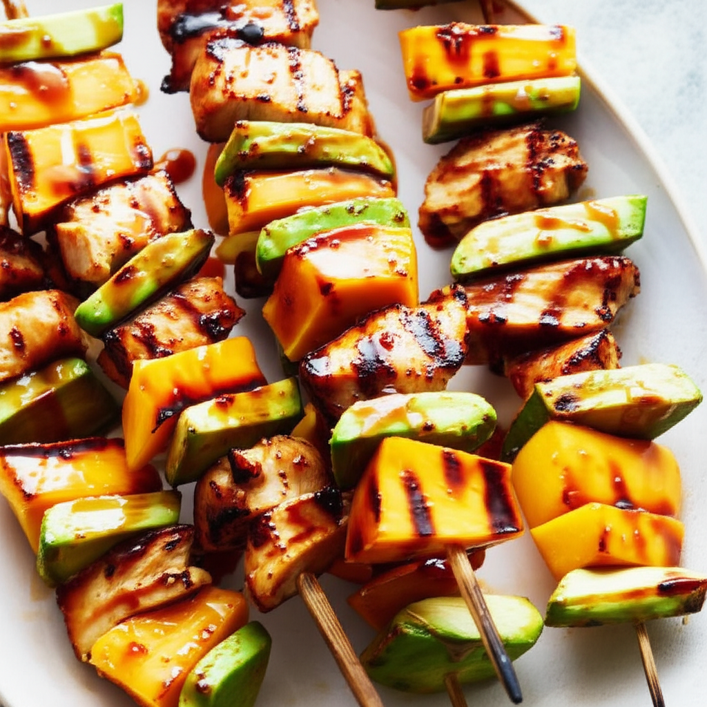 Bbq Mango Avocado Skewers image