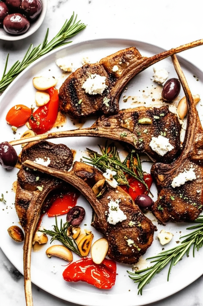 Bbq Rosemary Feta Lamb Chops image