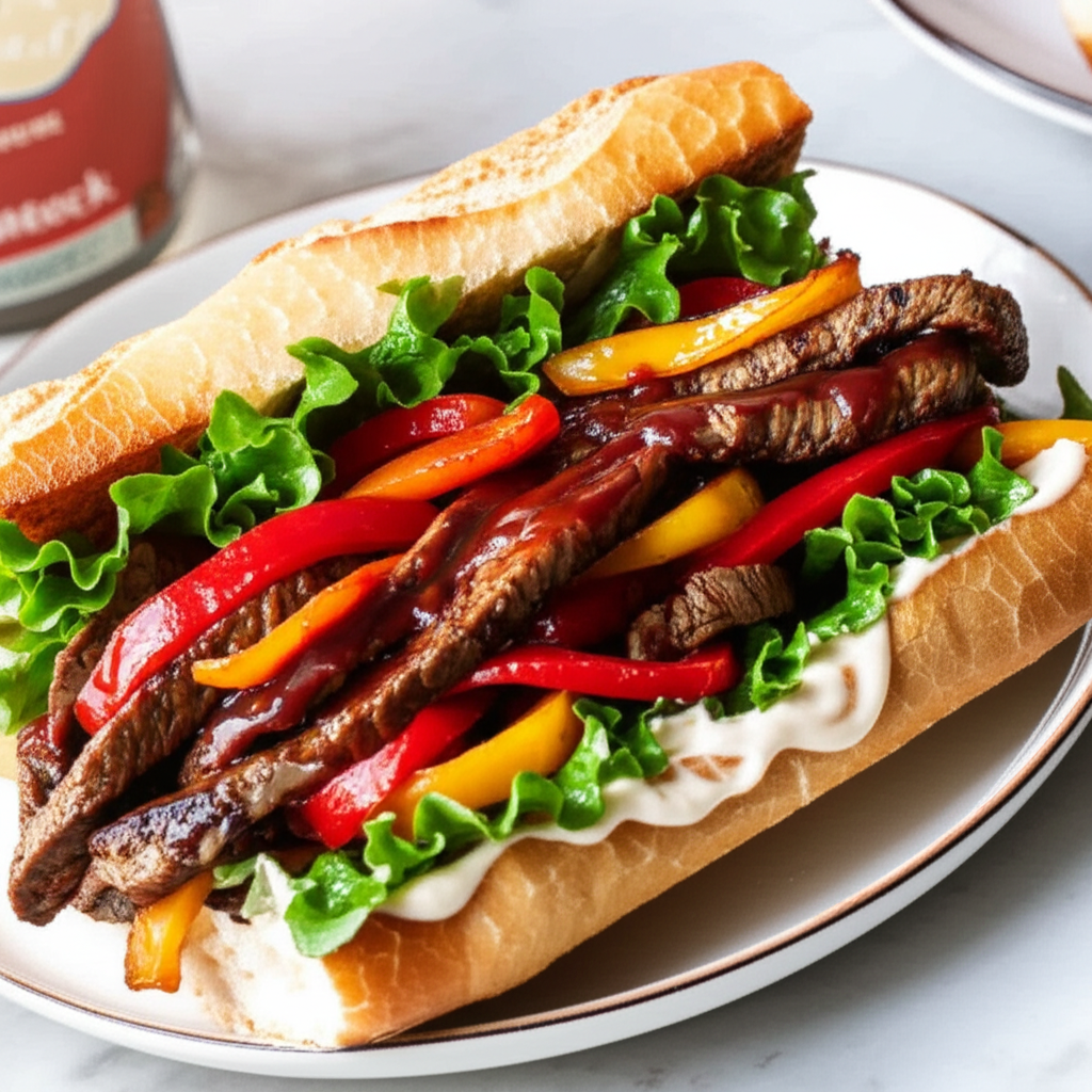 Bbq Steak Peppers Sandwich image