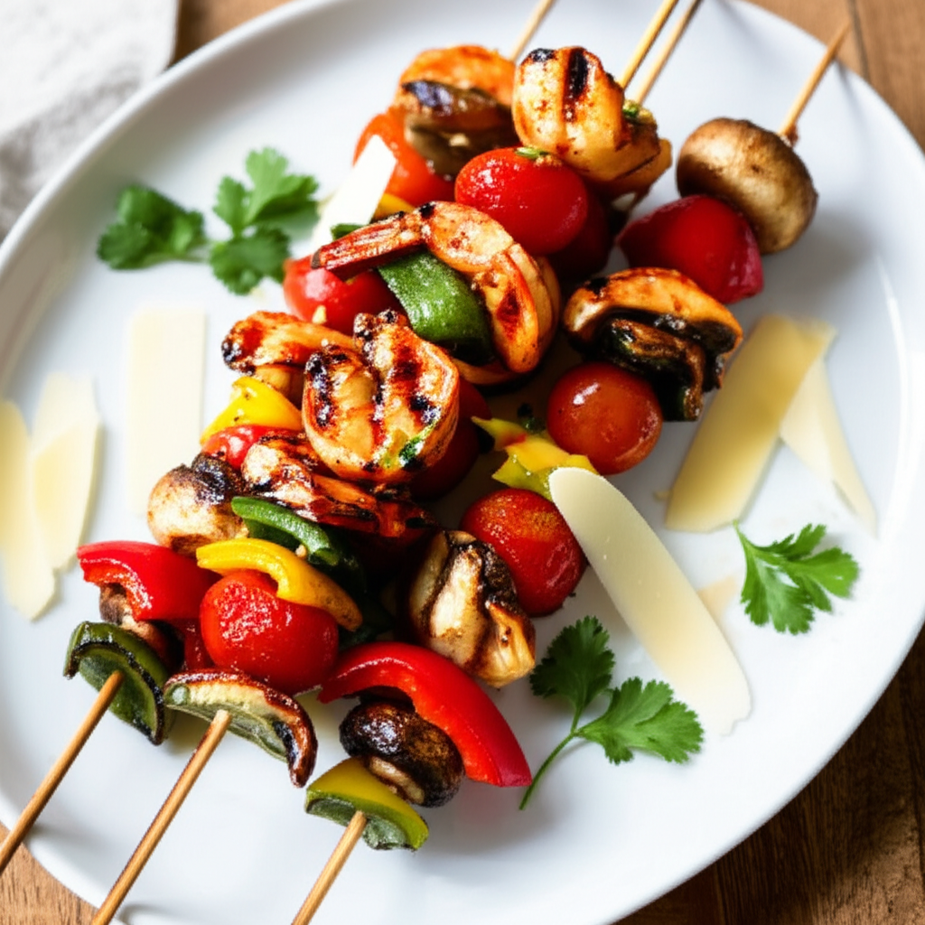 Bbq Tiger Prawn Kebabs image