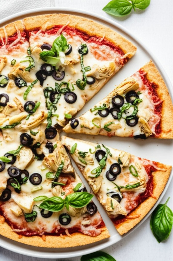 Bbq D Cornmeal Crust Pizza With Artichokes image