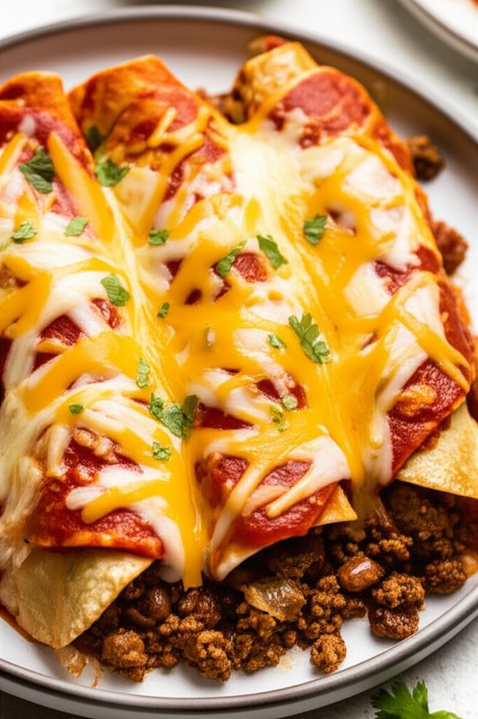 Bean And Beef Enchiladas image