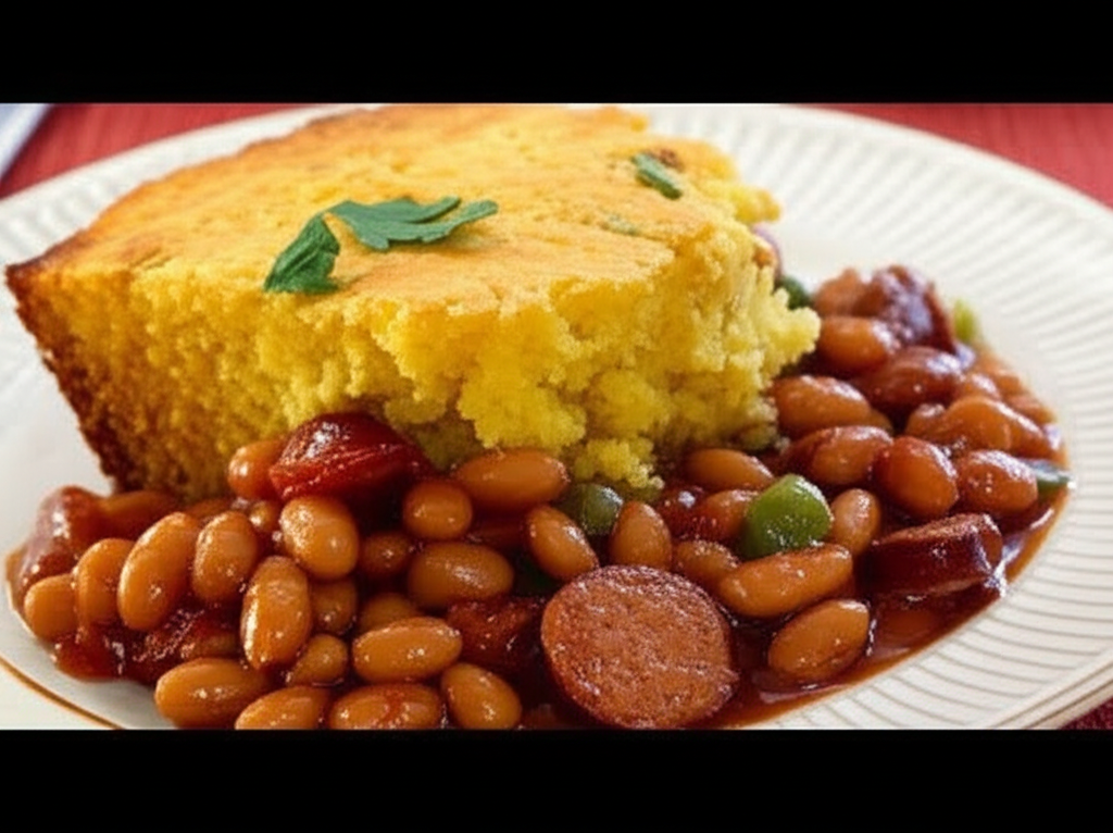 Bean And Cornbread Bake image