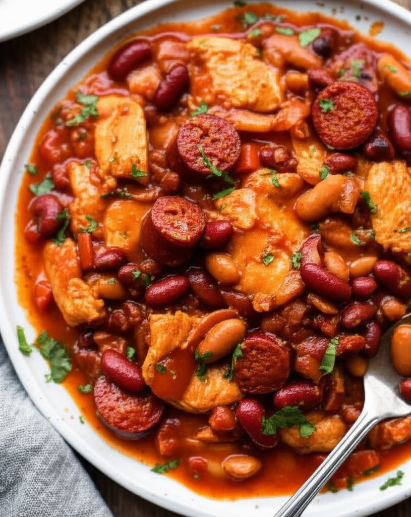 Spicy Chicken And Beans image