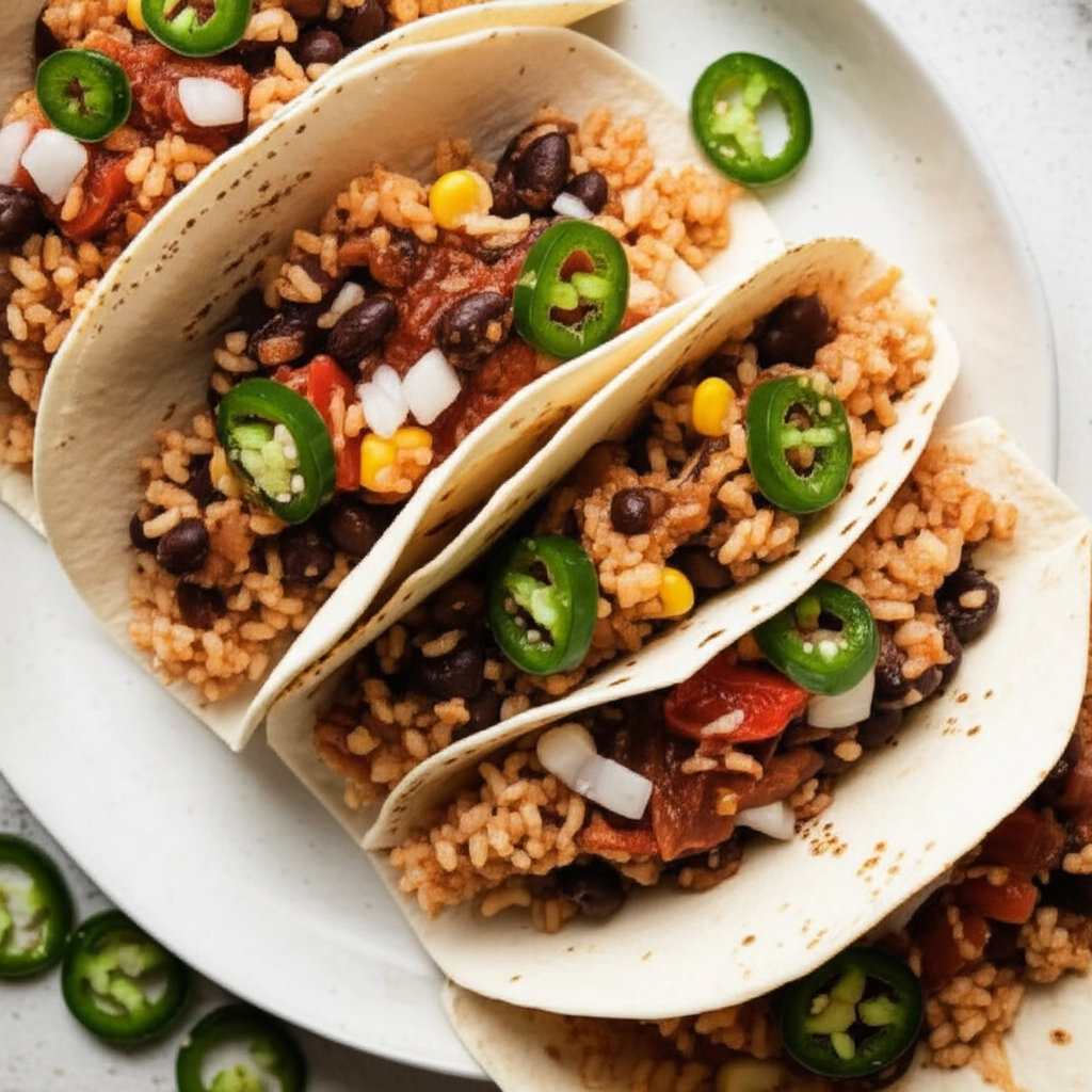 Bean And Rice Tacos image