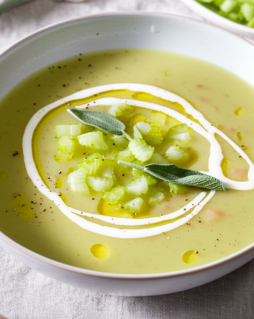 A Healthy Apple And Celery Soup image