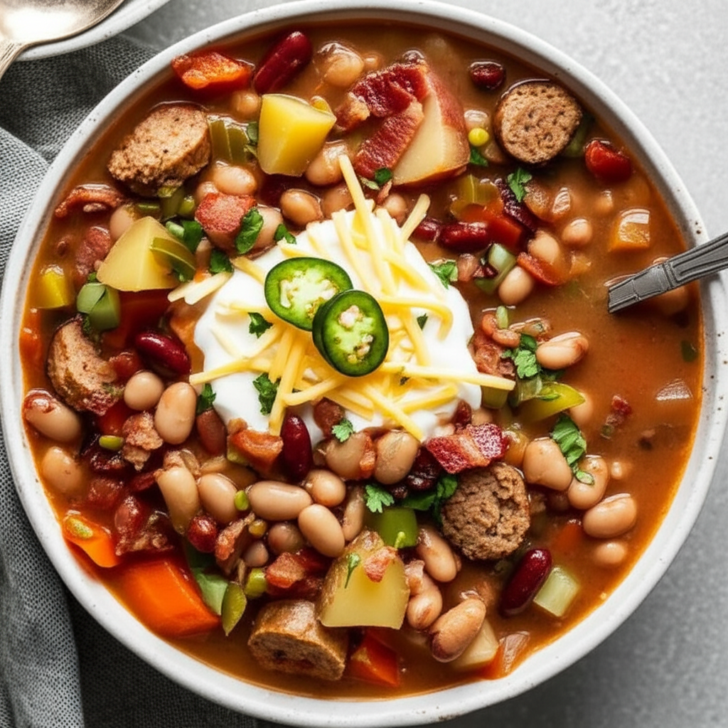 Bean Soup With Sausage And More Southwest Flavors Nutritious image